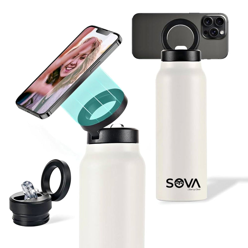 Sova Hydro Vannflaske med Magnetisk Telefonholder 2x700ml