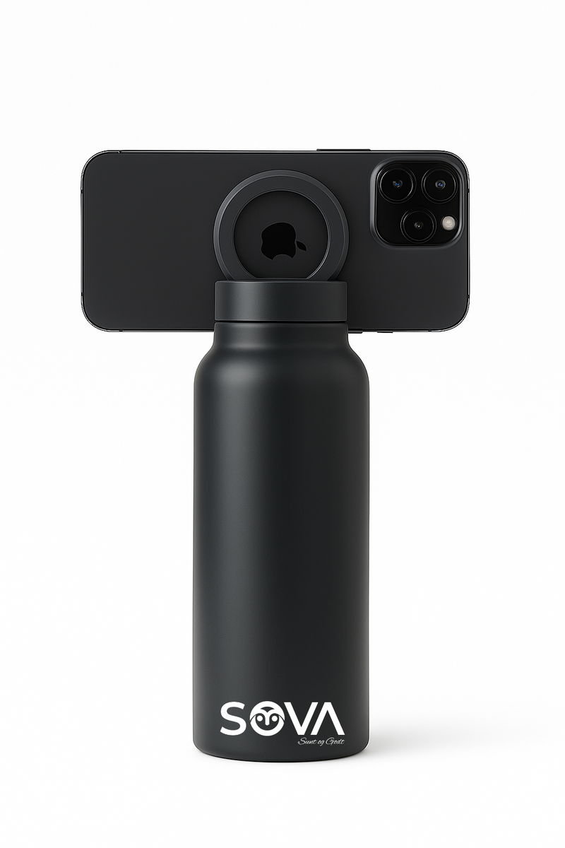 Sova Hydro Vannflaske med Magnetisk Telefonholder 700ml